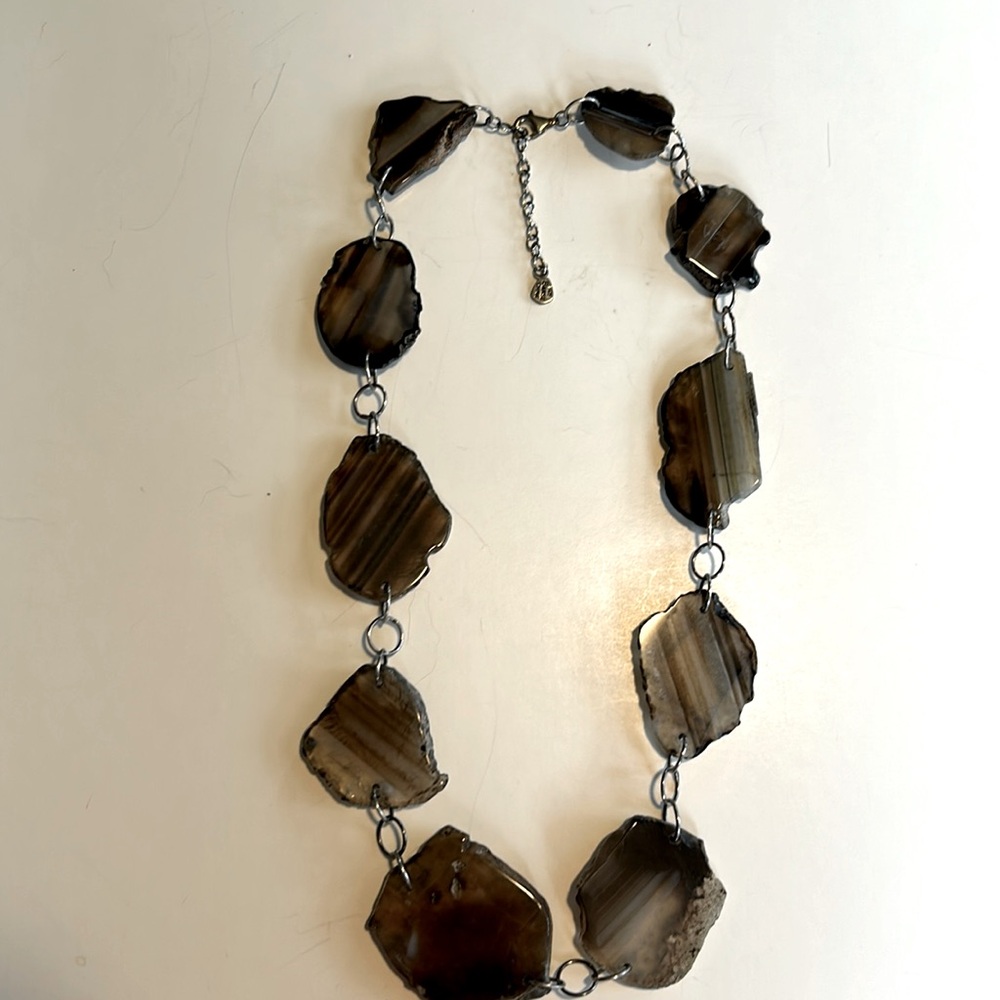 Barse Brown Agate Statement Necklace